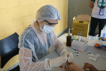 Hospital de Campanha Estadual realiza testagem de coronavírus em colaboradores  