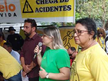 Sesapi realiza ação pelo Maio Amarelo e reforço da vacinação no centro administrativo