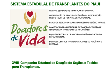 XVIII Campanha Estadual de Doação de Órgãos e Tecidos para Transplantes começa nesta sexta