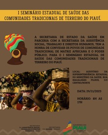 Sesapi realiza I Seminário Estadual de Saúde das Comunidades Tradicionais de Terreiro do Piauí